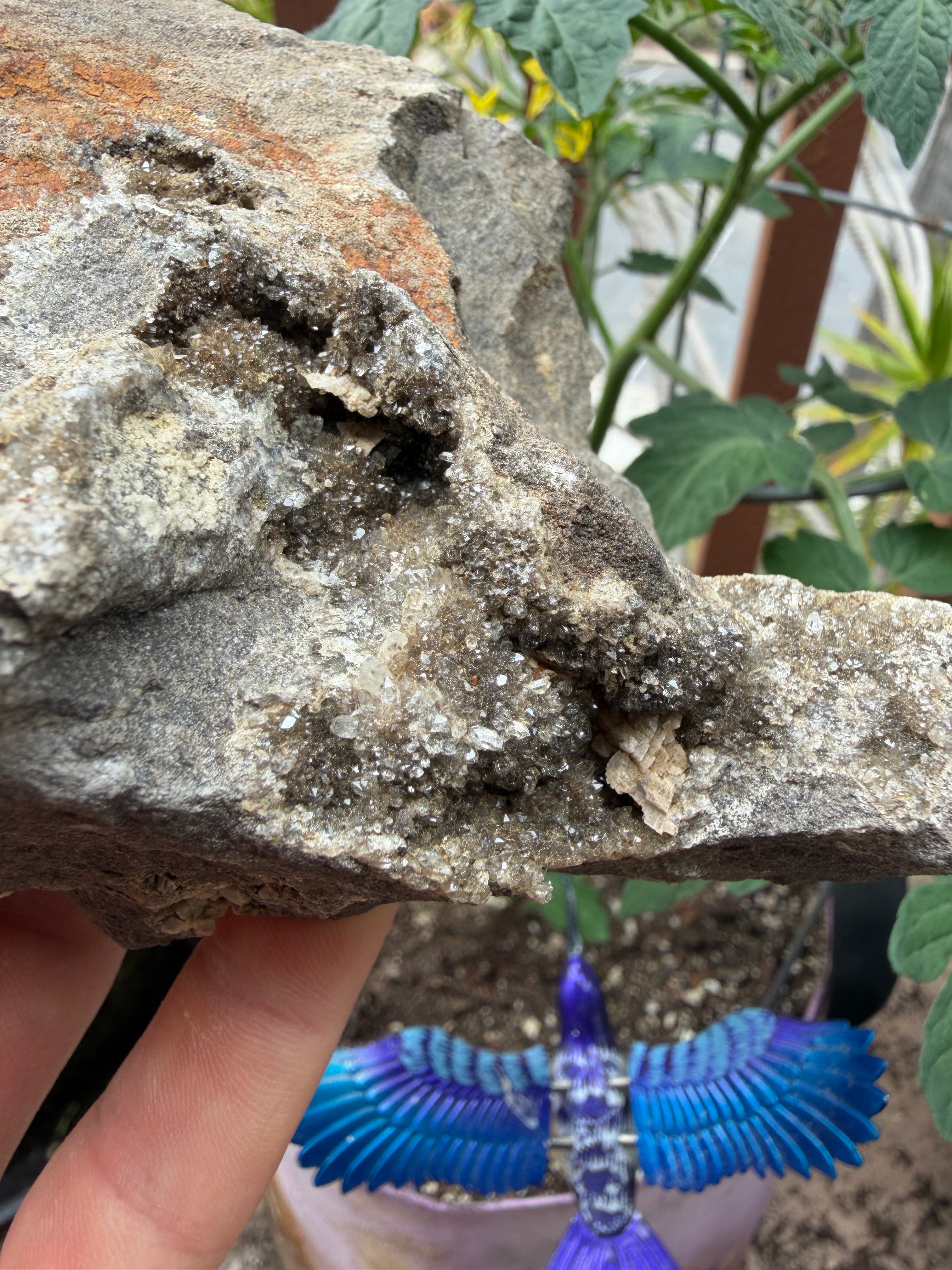 Large Golden Healer Cluster Herkimer Diamond Specimen
