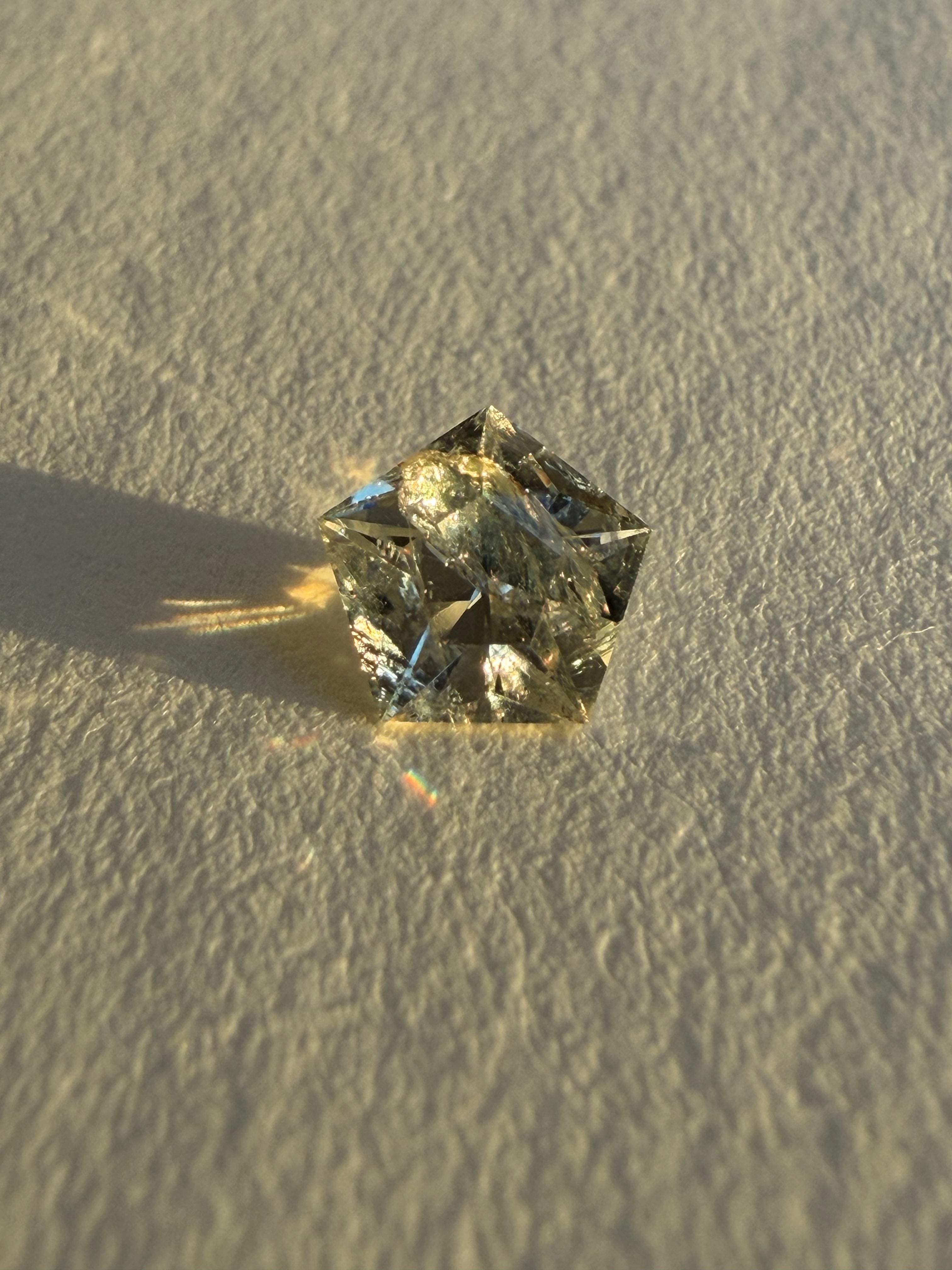 1.000ct Mint Green/Yellow Montana Sapphire