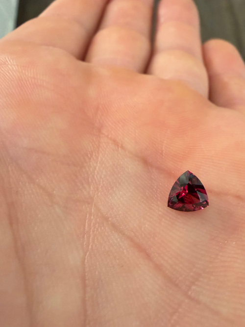 0.94ct Trillion Cherry/Raspberry Red Umba Garnet
