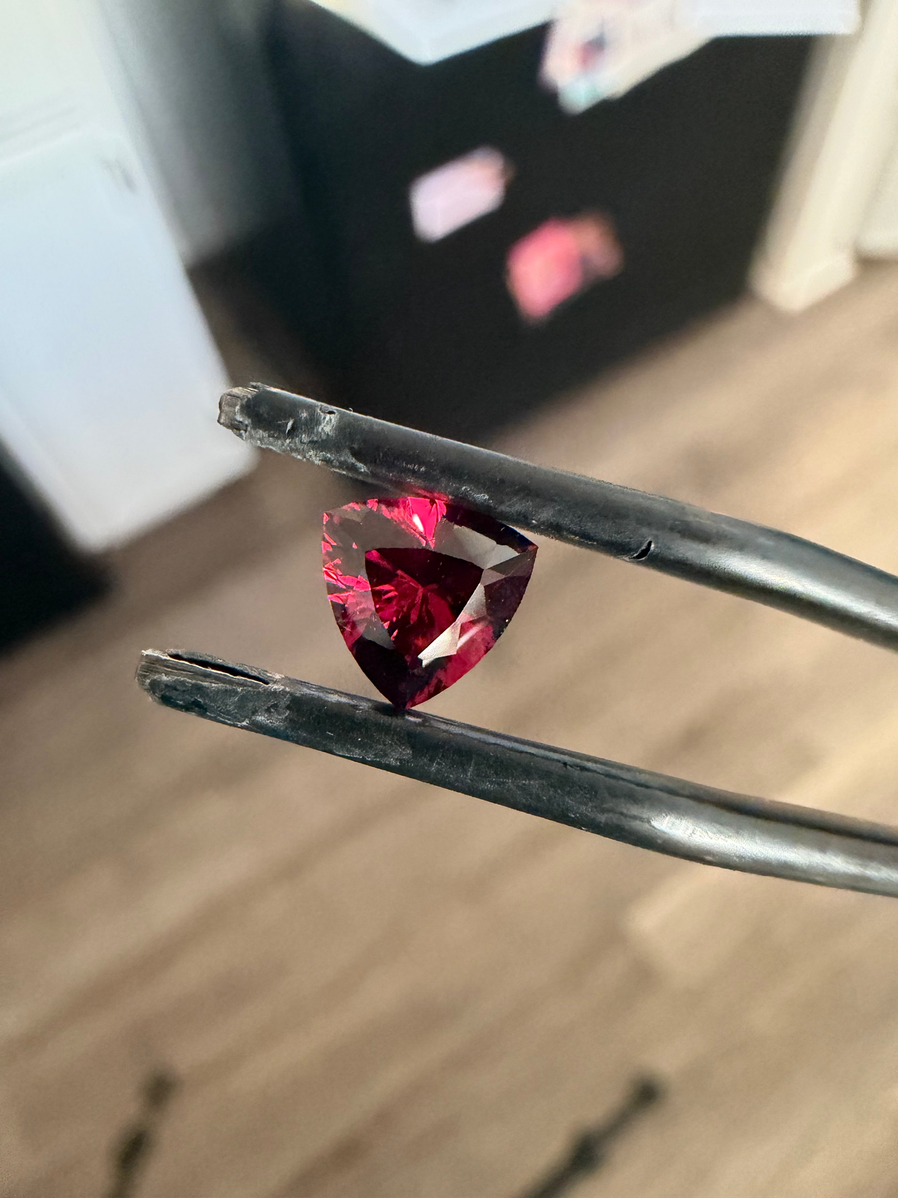 0.94ct Trillion Cherry/Raspberry Red Umba Garnet