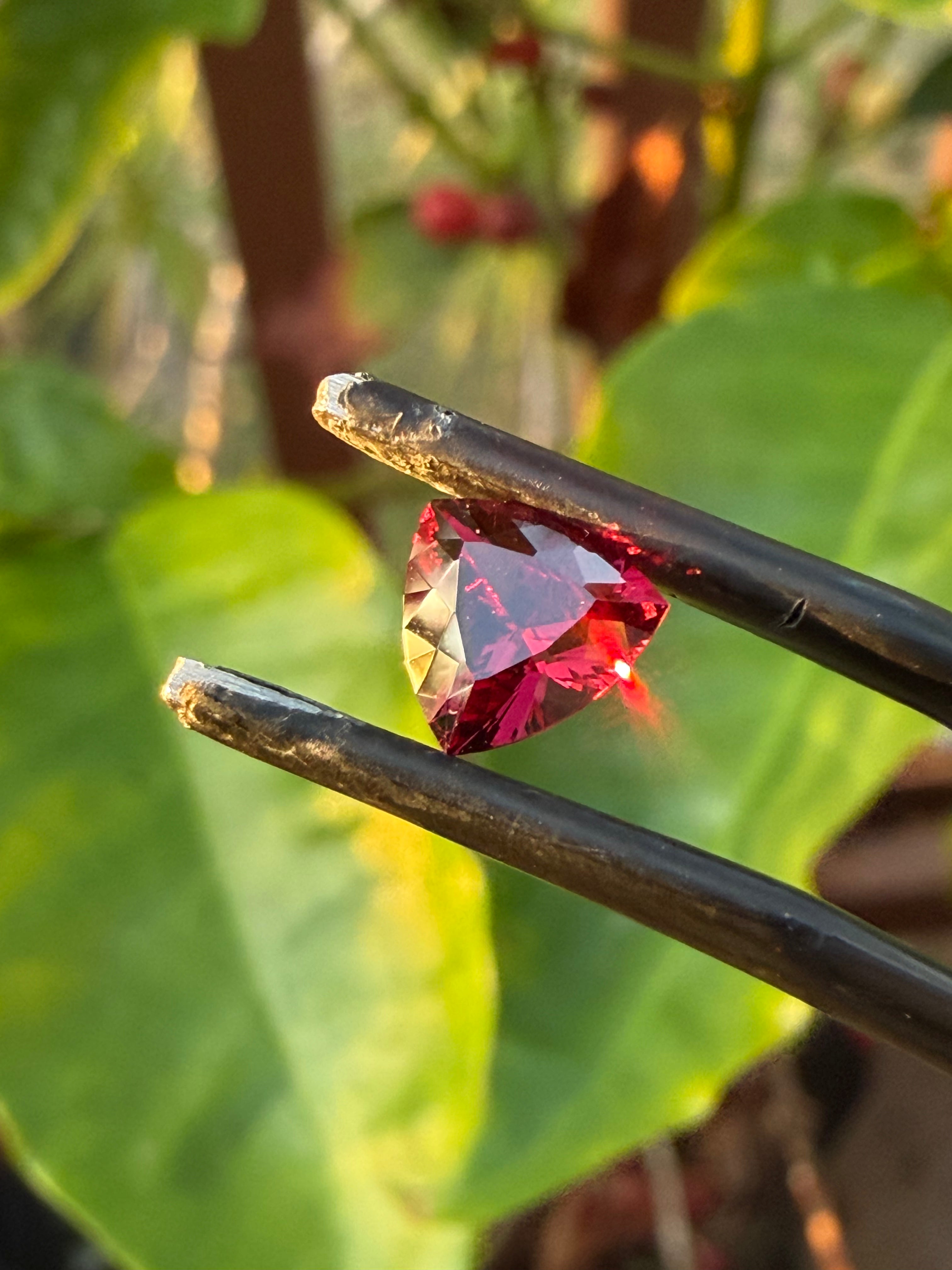 0.94ct Trillion Cherry/Raspberry Red Umba Garnet