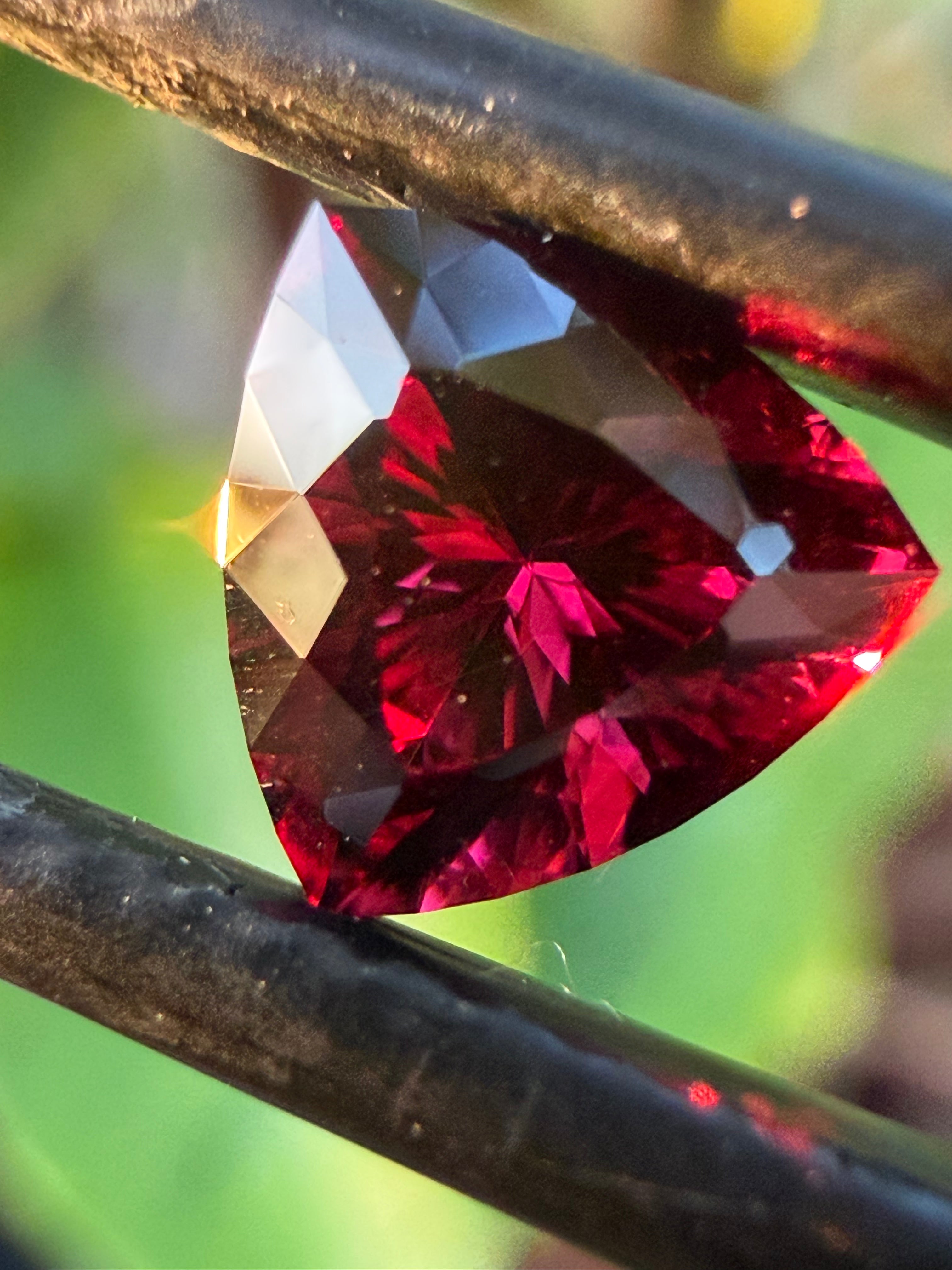 0.94ct Trillion Cherry/Raspberry Red Umba Garnet