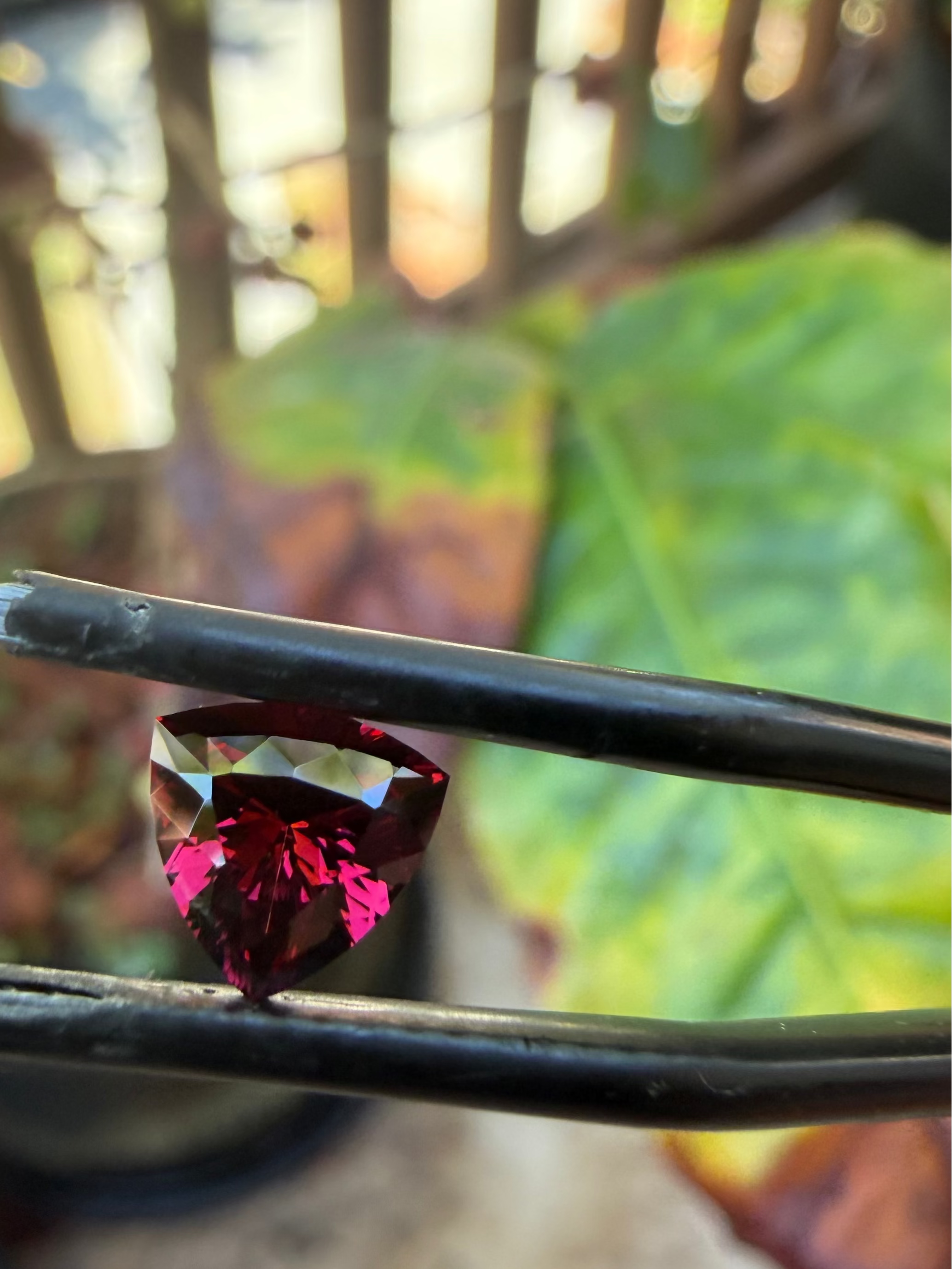 0.94ct Trillion Cherry/Raspberry Red Umba Garnet