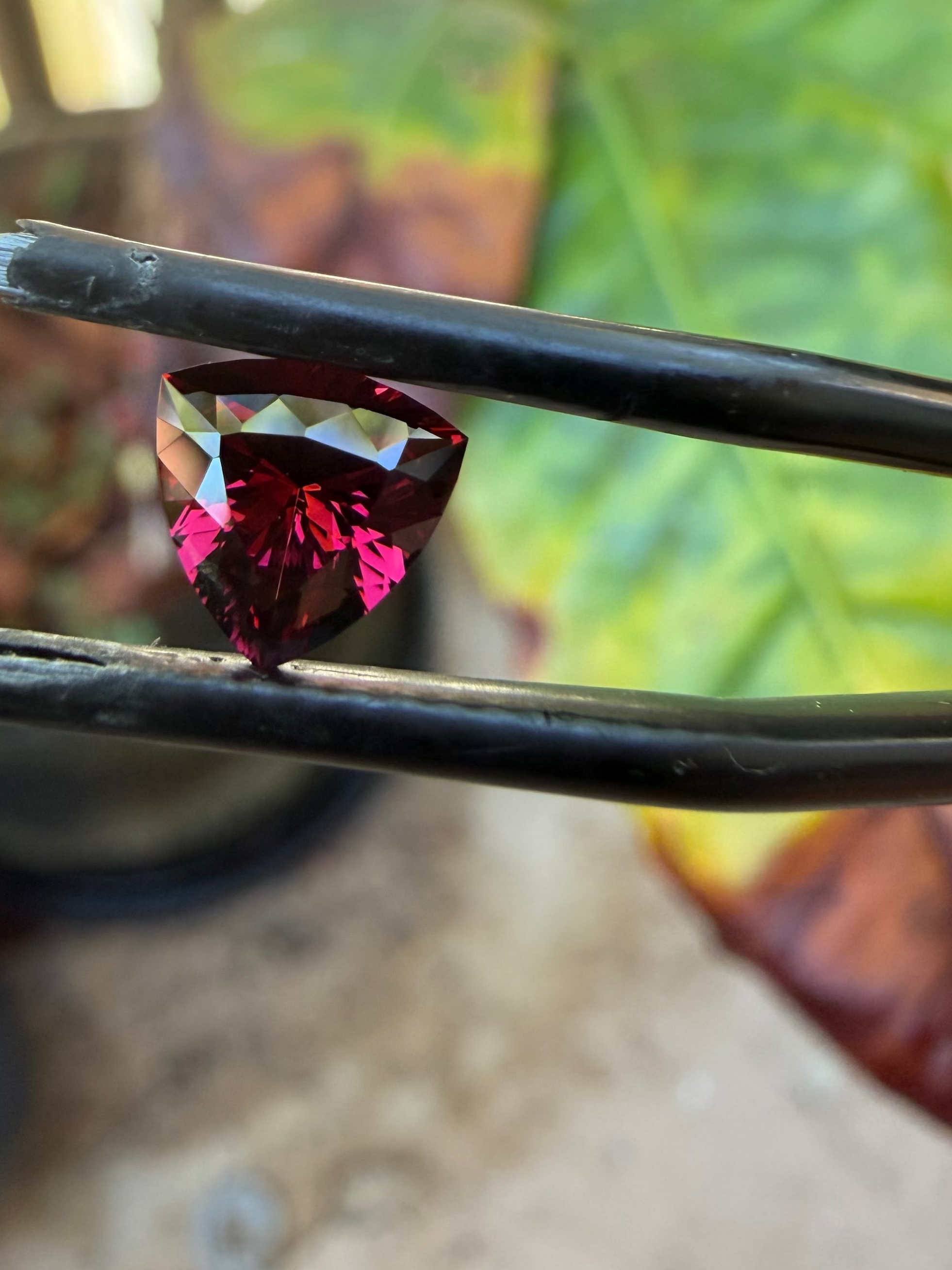 0.94ct Trillion Cherry/Raspberry Red Umba Garnet