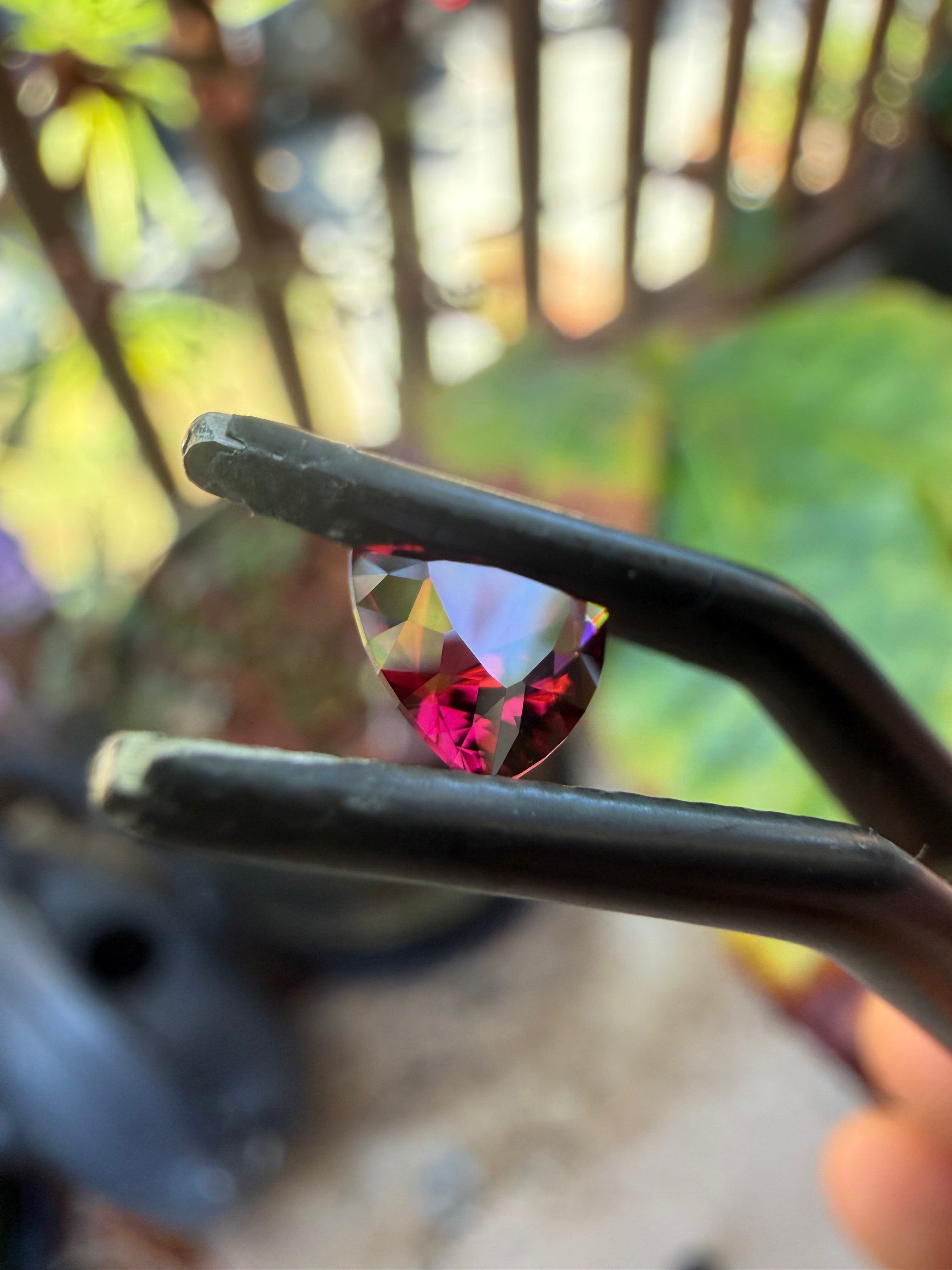 0.94ct Trillion Cherry/Raspberry Red Umba Garnet