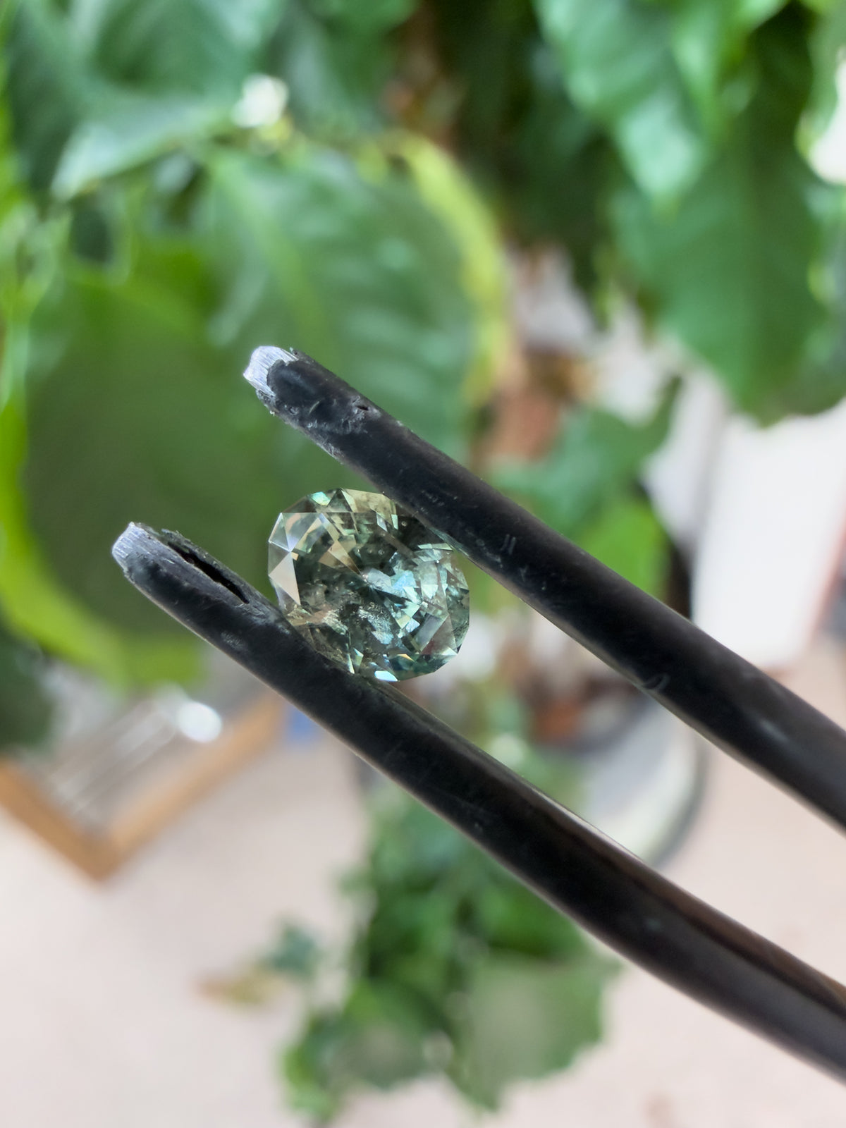 0.58ct Green/Teal Oval Montana Sapphire