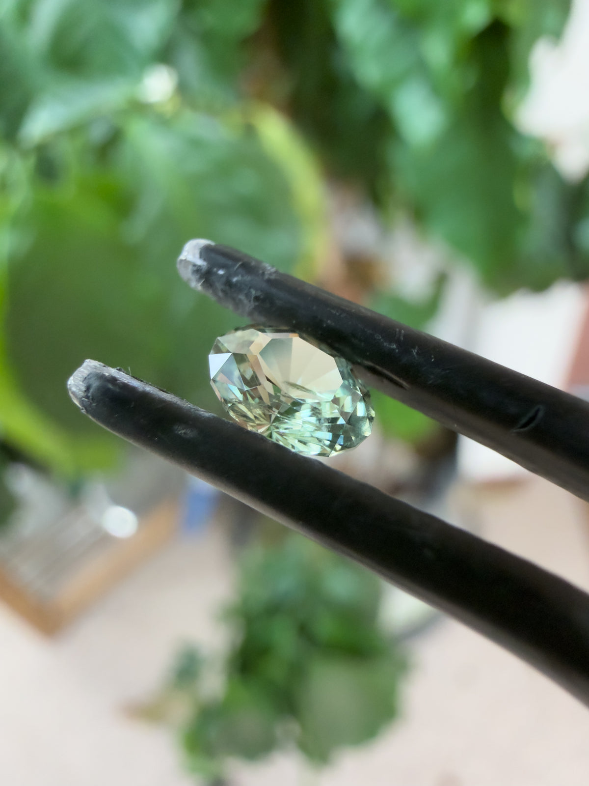 0.58ct Green/Teal Oval Montana Sapphire