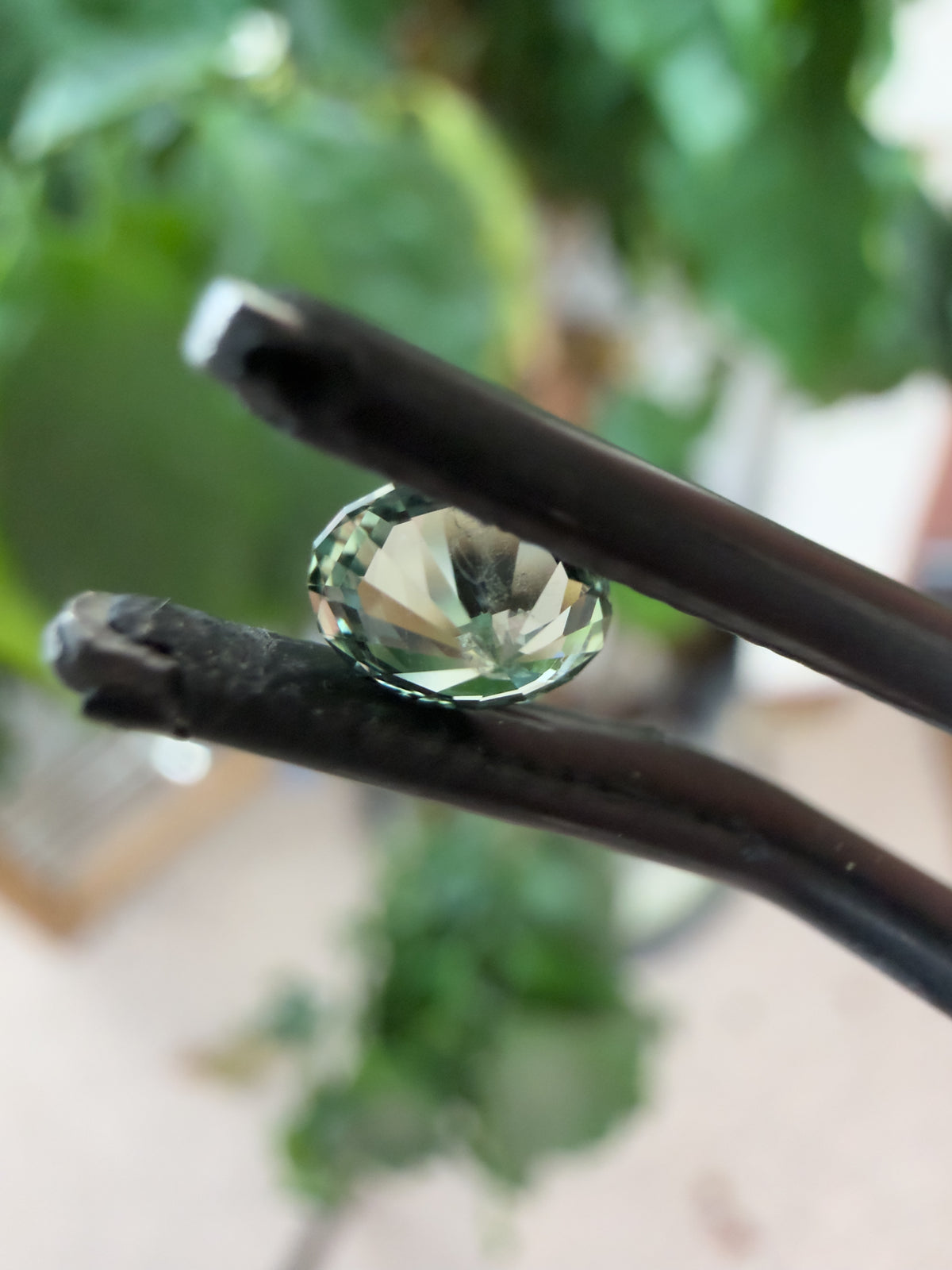 0.58ct Green/Teal Oval Montana Sapphire