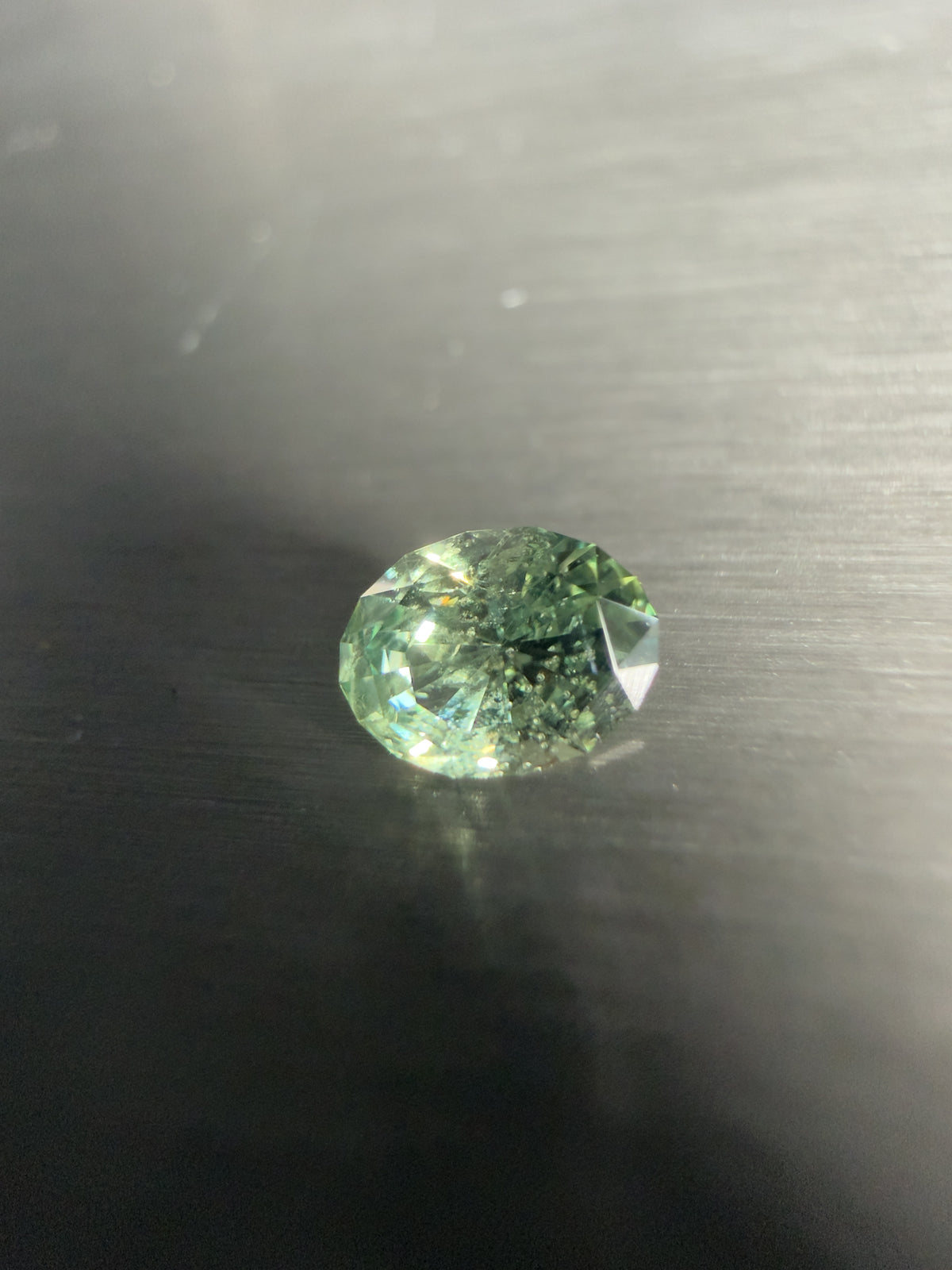 0.58ct Green/Teal Oval Montana Sapphire