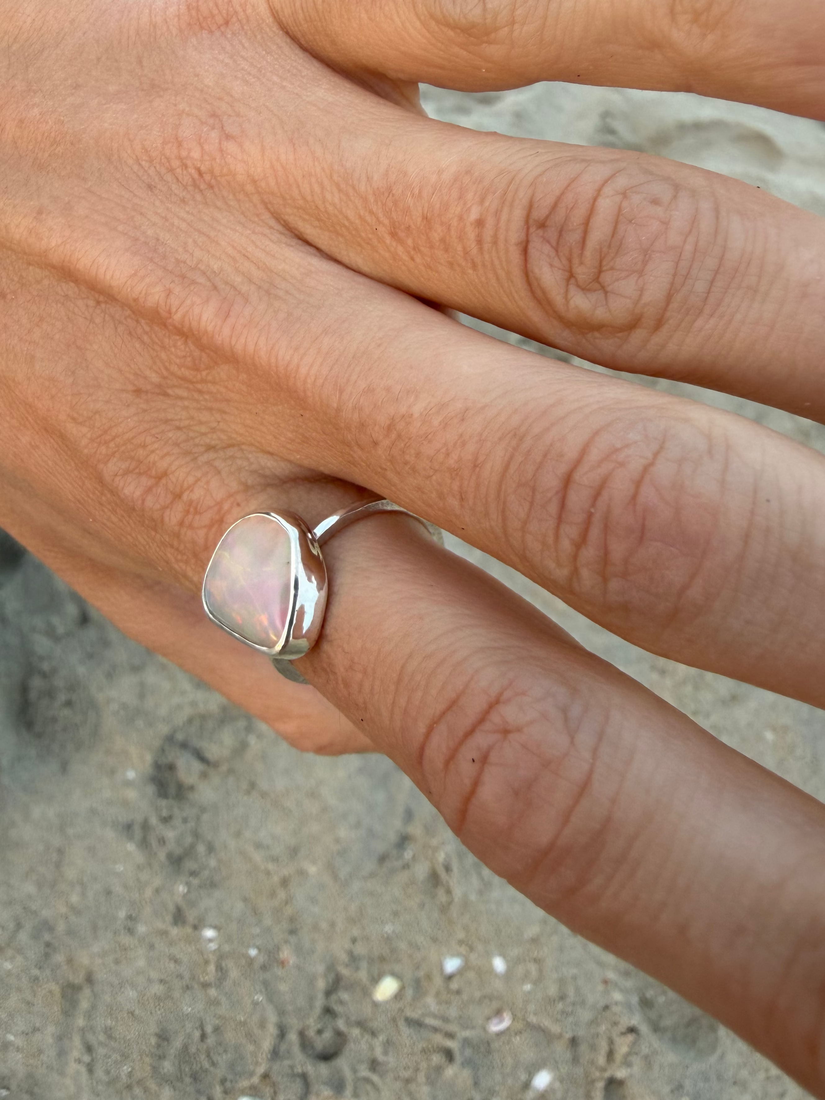 Dainty Ethiopian Opal Ring 8.75