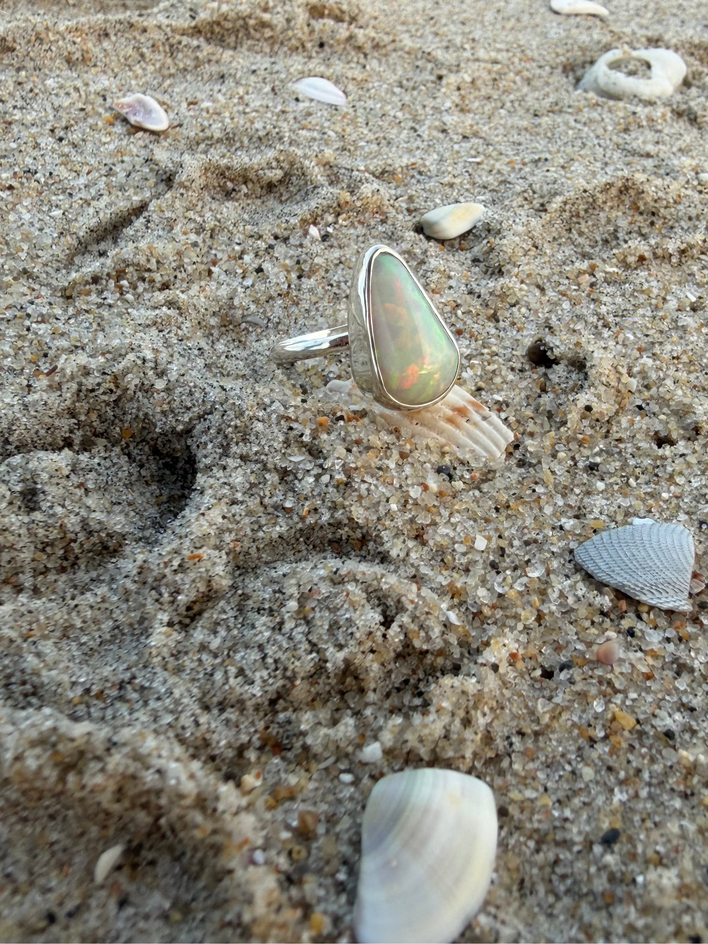 Dainty Ethiopian Opal Ring 7.25