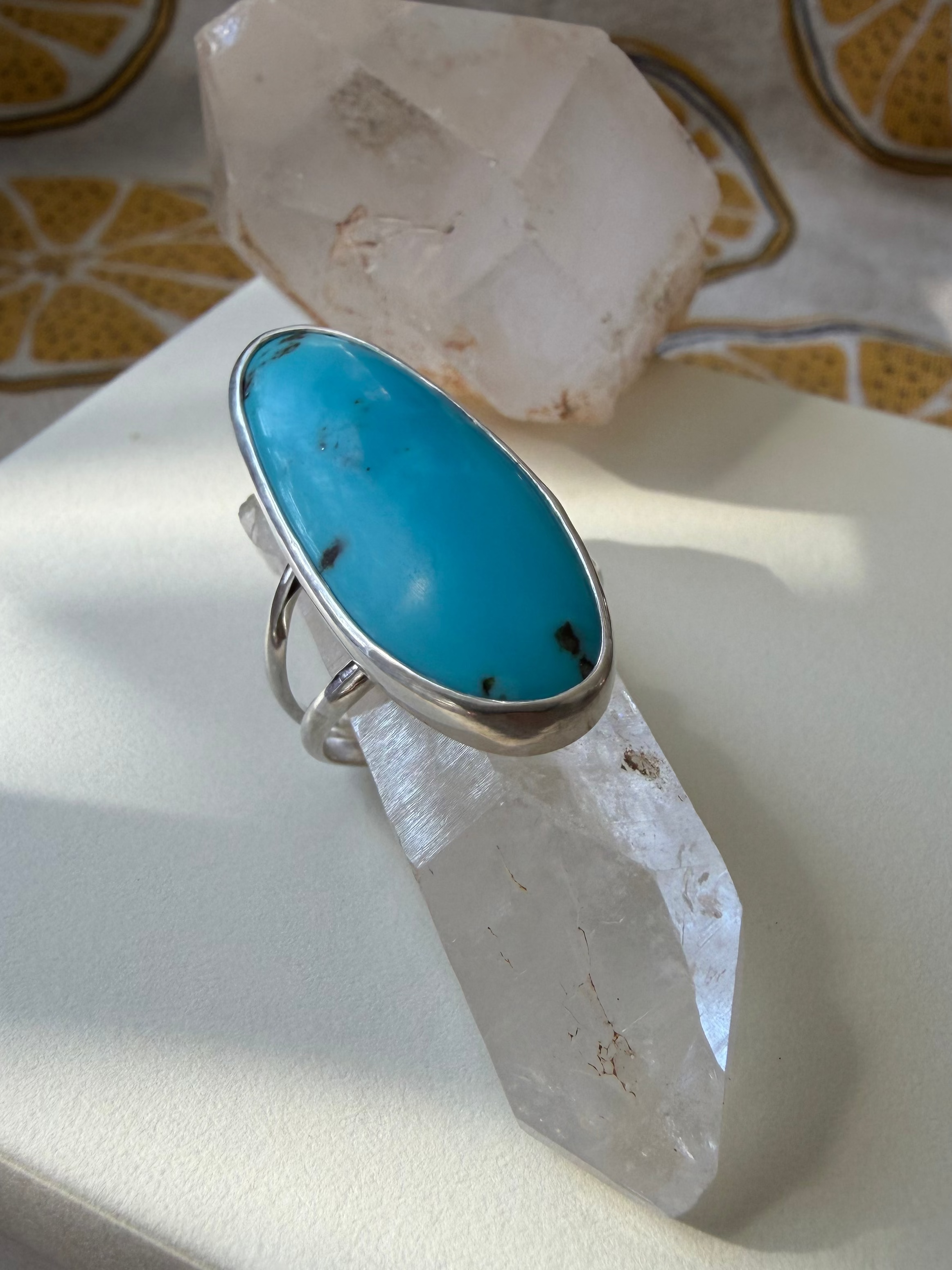Kingman Turquoise Ring 7.5
