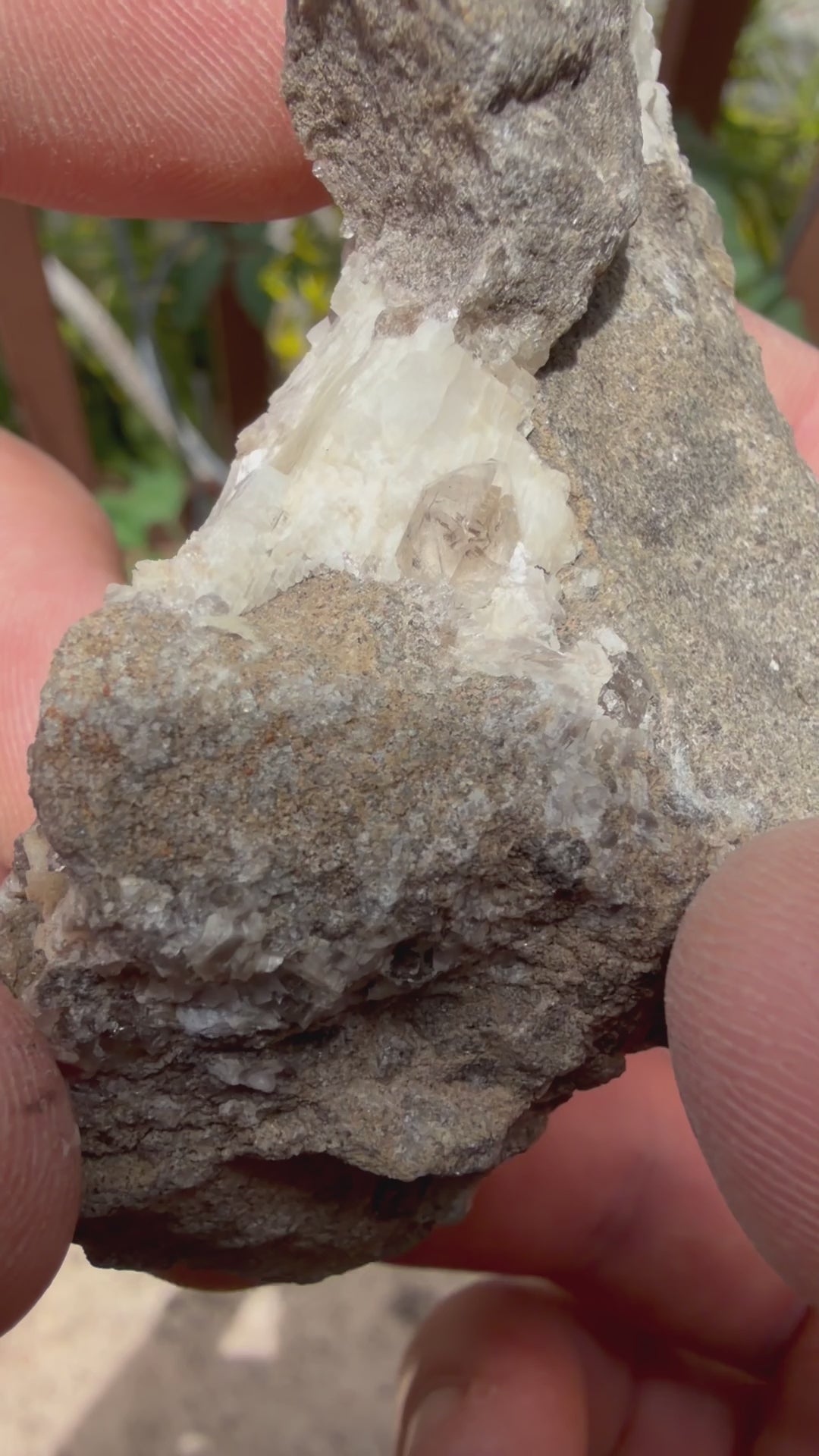 Herkimer Diamond with Calcite on Matrix Specimen